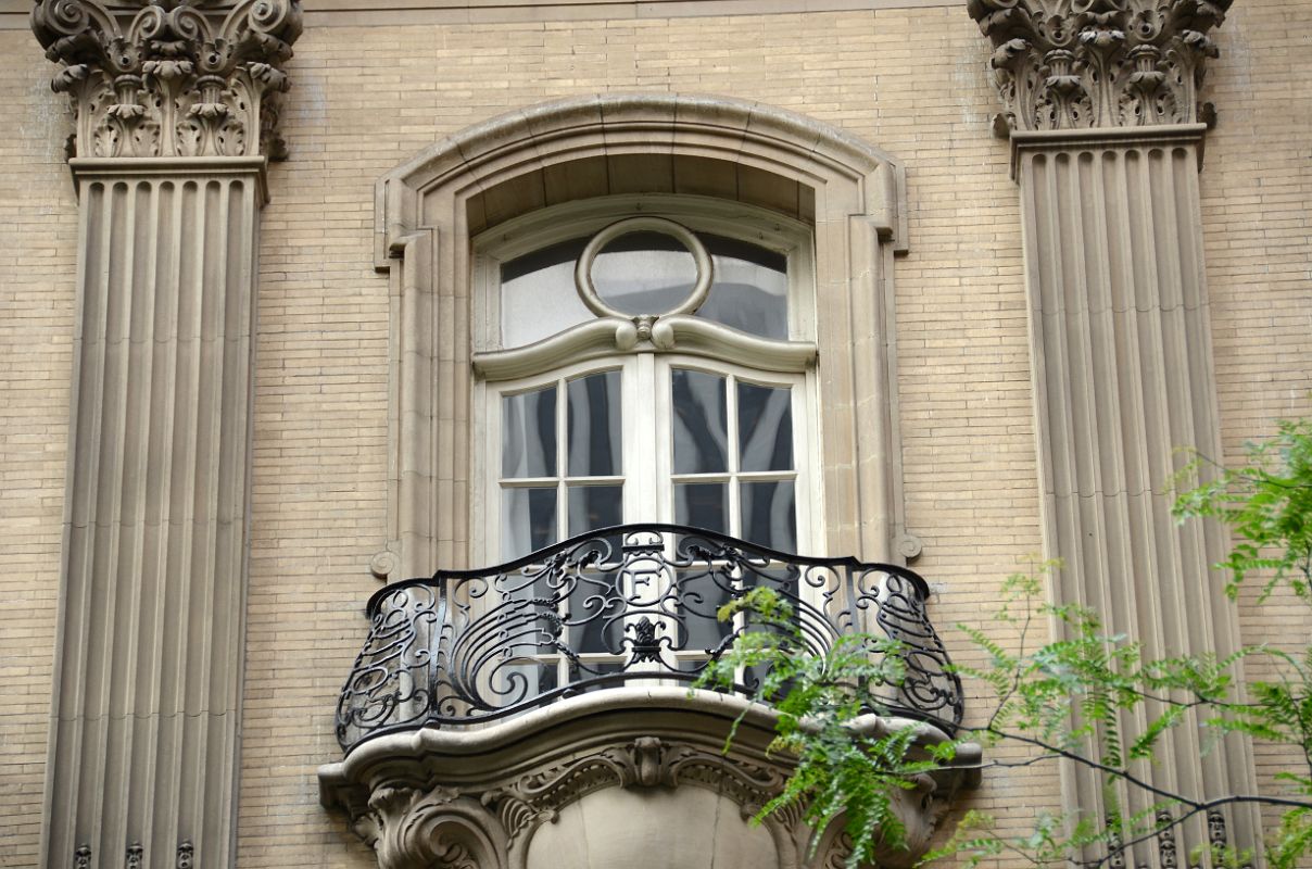 08-2 The Intricate French Ironwork Included the Fabbri Monogram At Fabbri Mansion 11 E 62 St Upper East Side New York City